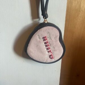 Juicy Couture Pink Wallet Heart Shape with Bold Logo